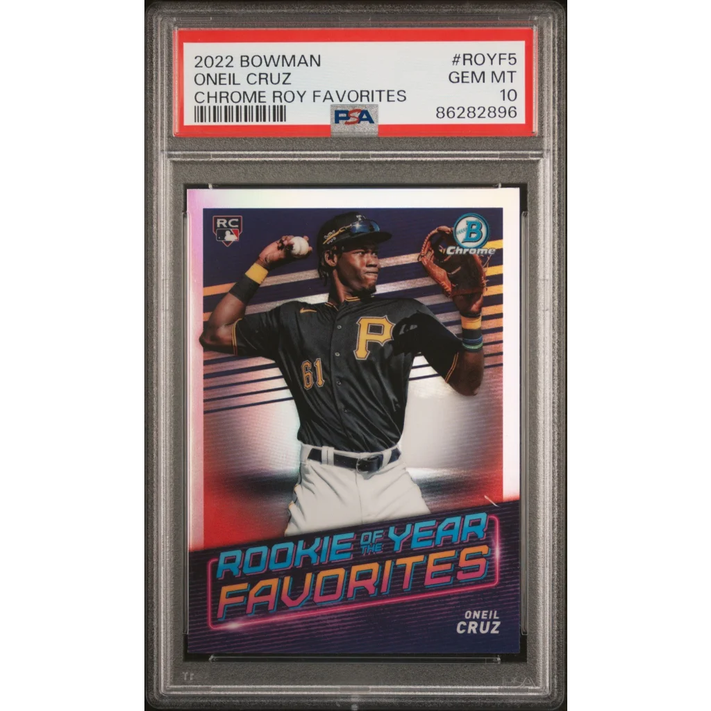 Graded PSA 10 2022 Bowman Chrome Oneil Cruz ROY Favorites Pirates RC