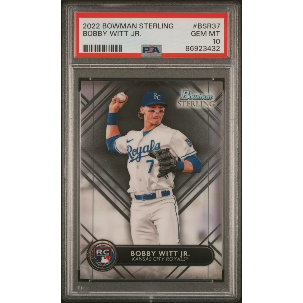 Graded PSA 10 2022 Bowman Sterling Bobby Witt Jr. Rookie RC Card