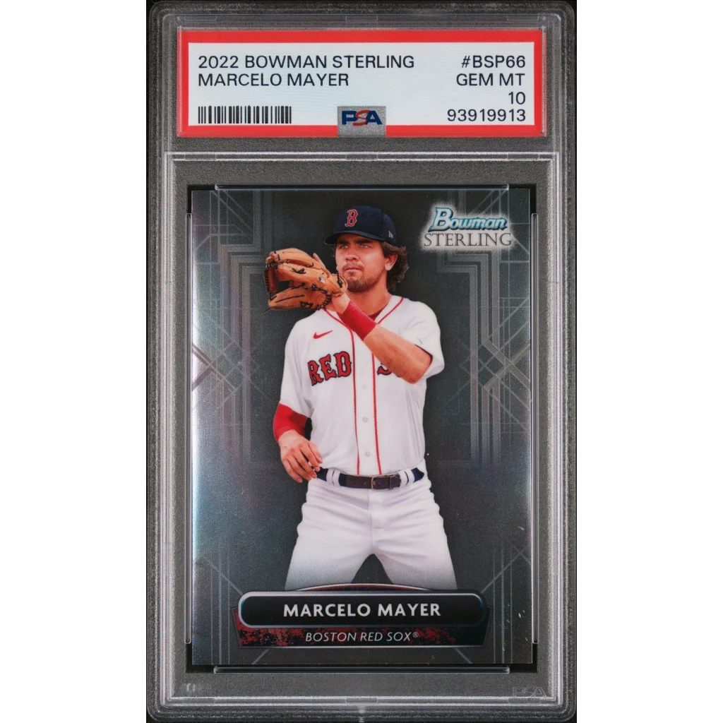 High-quality PSA 10 GEM MT Marcelo Mayer baseball trading card for collectors