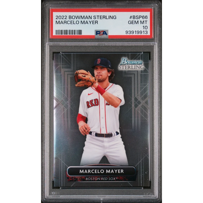 High-quality PSA 10 GEM MT Marcelo Mayer baseball trading card for collectors