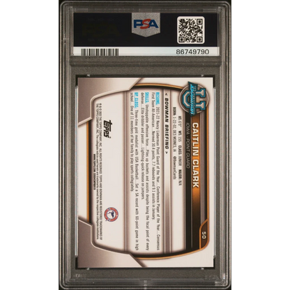Graded 2022 Topps Bowman University Caitlin Clark #50 Rookie RC Basketball Card PSA 9 Mint | PSA 9 Mint Graded Rookie Card | vintageantiquesgifts.com