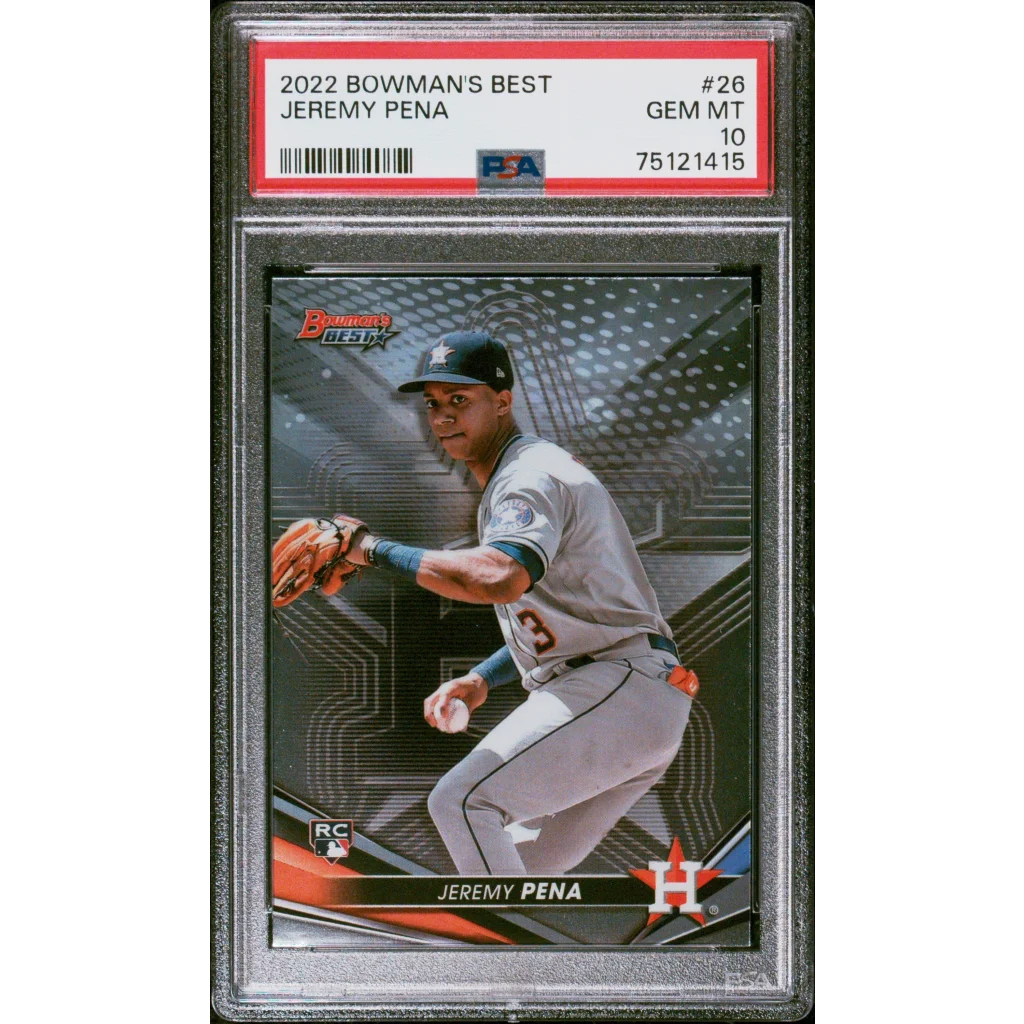 Graded 2022 Topps Bowmans Best Jeremy Pena #26 Rookie RC Baseball Card PSA 10 Gem Mint | Hall of Fame Sports Memorabilia | vintageantiquesgifts.com