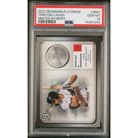 Professional Sports Authenticator graded 2022 Bowman Platinum Triston Casas baseball card