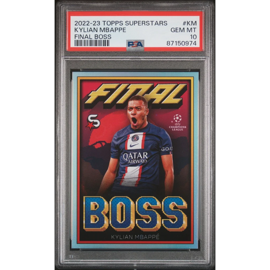 Kylian Mbappé FINAL BOSS soccer trading card PSA 10 Gem Mint graded