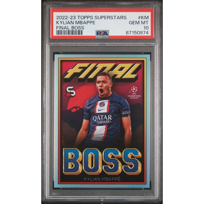 Graded 2022 Topps Superstarts Kylian Mbappe #KM Final Boss Soccer Card PSA 10 Gem Mint | Hall of Fame Sports Memorabilia | vintageantiquesgifts.com