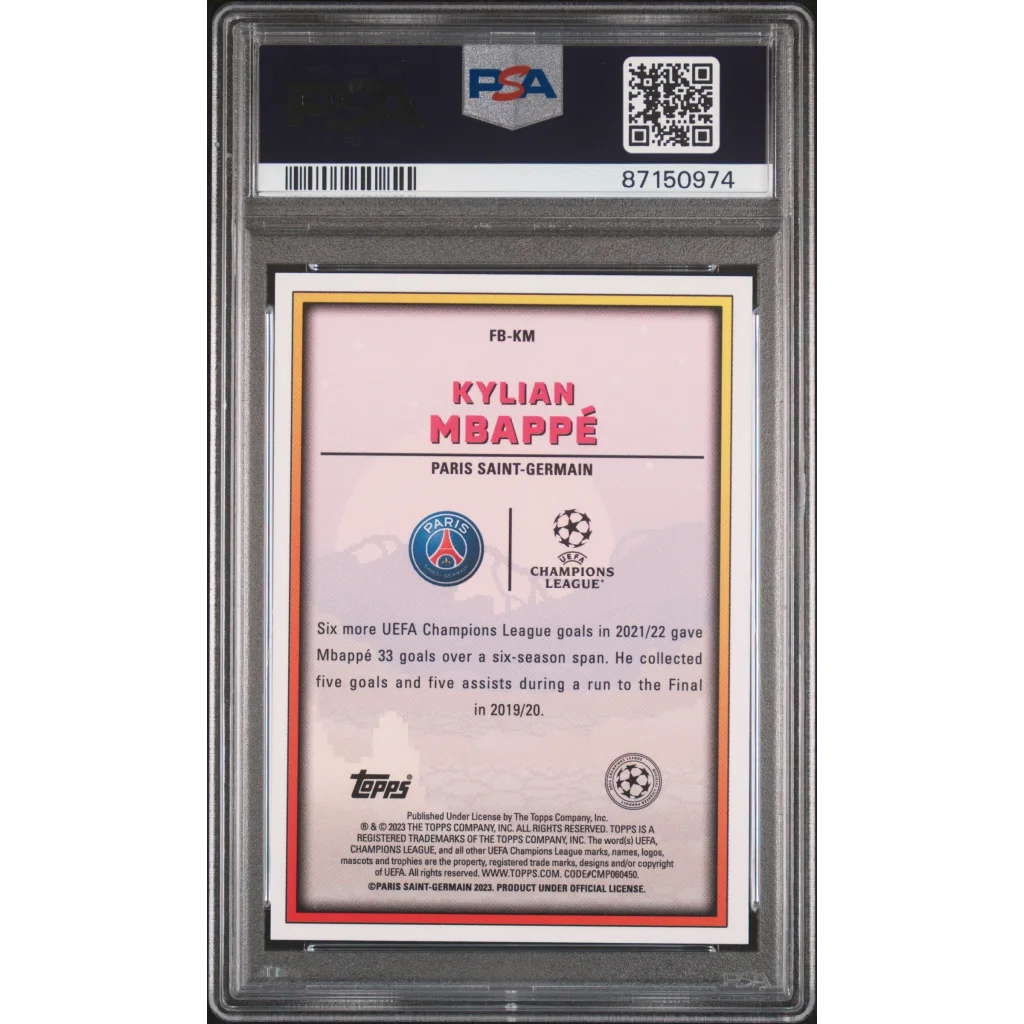 Graded 2022 Topps Superstarts Kylian Mbappe #KM Final Boss Soccer Card PSA 10 Gem Mint | PSA 10 Gem Mint Graded Soccer Card | vintageantiquesgifts.com