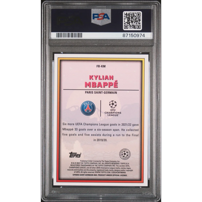 Graded 2022 Topps Superstarts Kylian Mbappe #KM Final Boss Soccer Card PSA 10 Gem Mint | PSA 10 Gem Mint Graded Soccer Card | vintageantiquesgifts.com