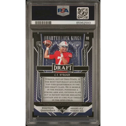 PSA Graded C J Stroud Football Trading Card in Treasure display