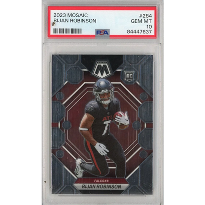 PSA graded Bijan Robinson rookie card for sale, authentic football card collectible