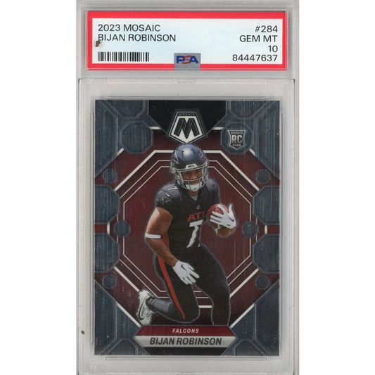 PSA graded Bijan Robinson rookie card for sale, authentic football card collectible