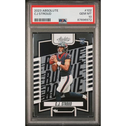 Graded 2023 Panini Absolute CJ Stroud #102 Rookie RC Football Card PSA 10 Gem Mint | Hall of Fame Sports Memorabilia | vintageantiquesgifts.com