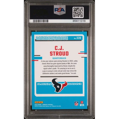 Graded PSA 10 2023 Panini Donruss CJ Stroud #339 Rookie RC Football Card