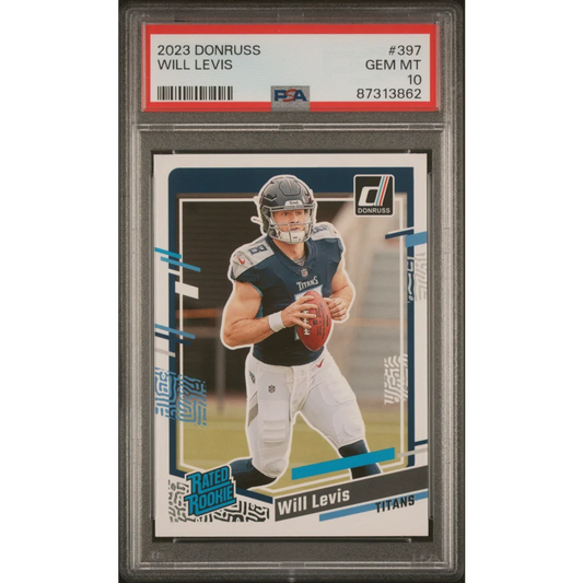 Graded 2023 Panini Donruss Will Levis #397 Rookie RC Football Card PSA 10 Gem Mint | Hall of Fame Sports Memorabilia | vintageantiquesgifts.com