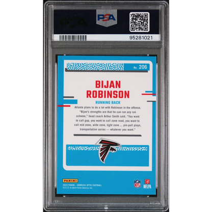 PSA Graded Bijan Robinson 2023 Donruss Optic Rookie Card football trading card