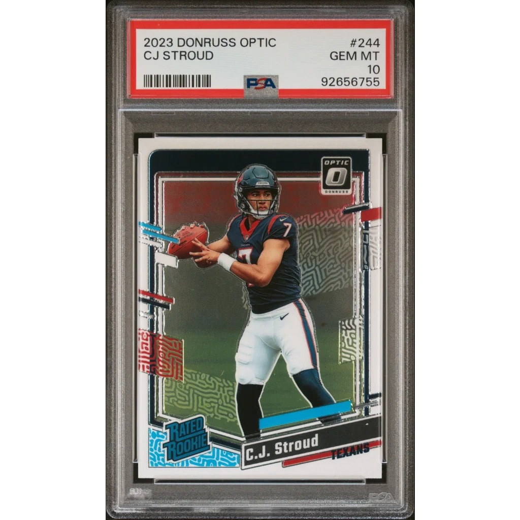 Graded PSA 10 2023 Panini Donruss Optic CJ Stroud #244 Rookie RC Card