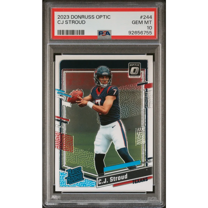 Graded PSA 10 2023 Panini Donruss Optic CJ Stroud #244 Rookie RC Card