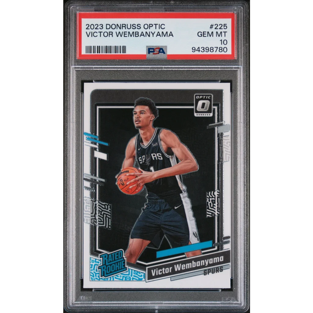 Graded PSA 10 2023 Panini Donruss Optic Victor Wembanyama #225 Rookie Card