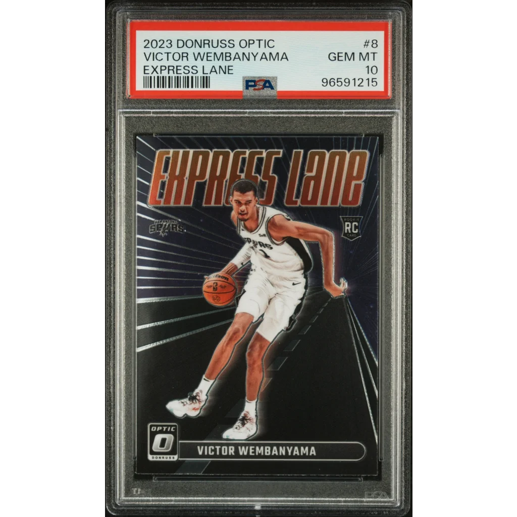 PSA 10 Victor Wembanyama Express Lane Rookie Card GEM MT 10 basketball card
