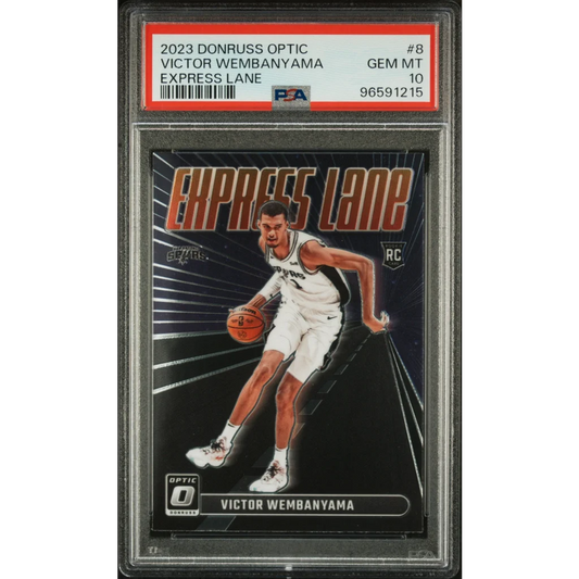 PSA 10 Victor Wembanyama Express Lane Rookie Card GEM MT 10 basketball card