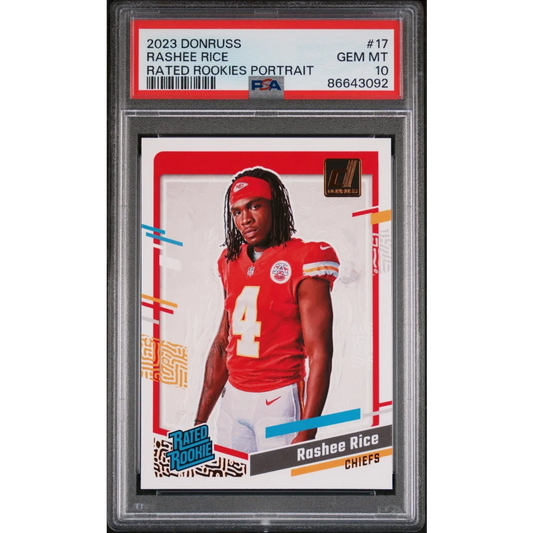 PSA Graded 2023 Rashee Rice Rated Rookies Portrait Football Card image