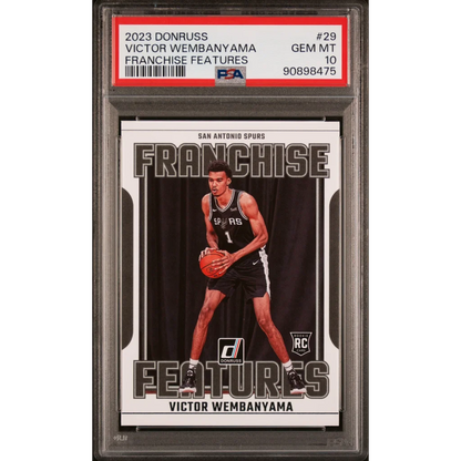 Graded PSA 10 Gem Mint 2023 Panini Donruss Victor Wembanyama #29 Rookie Card