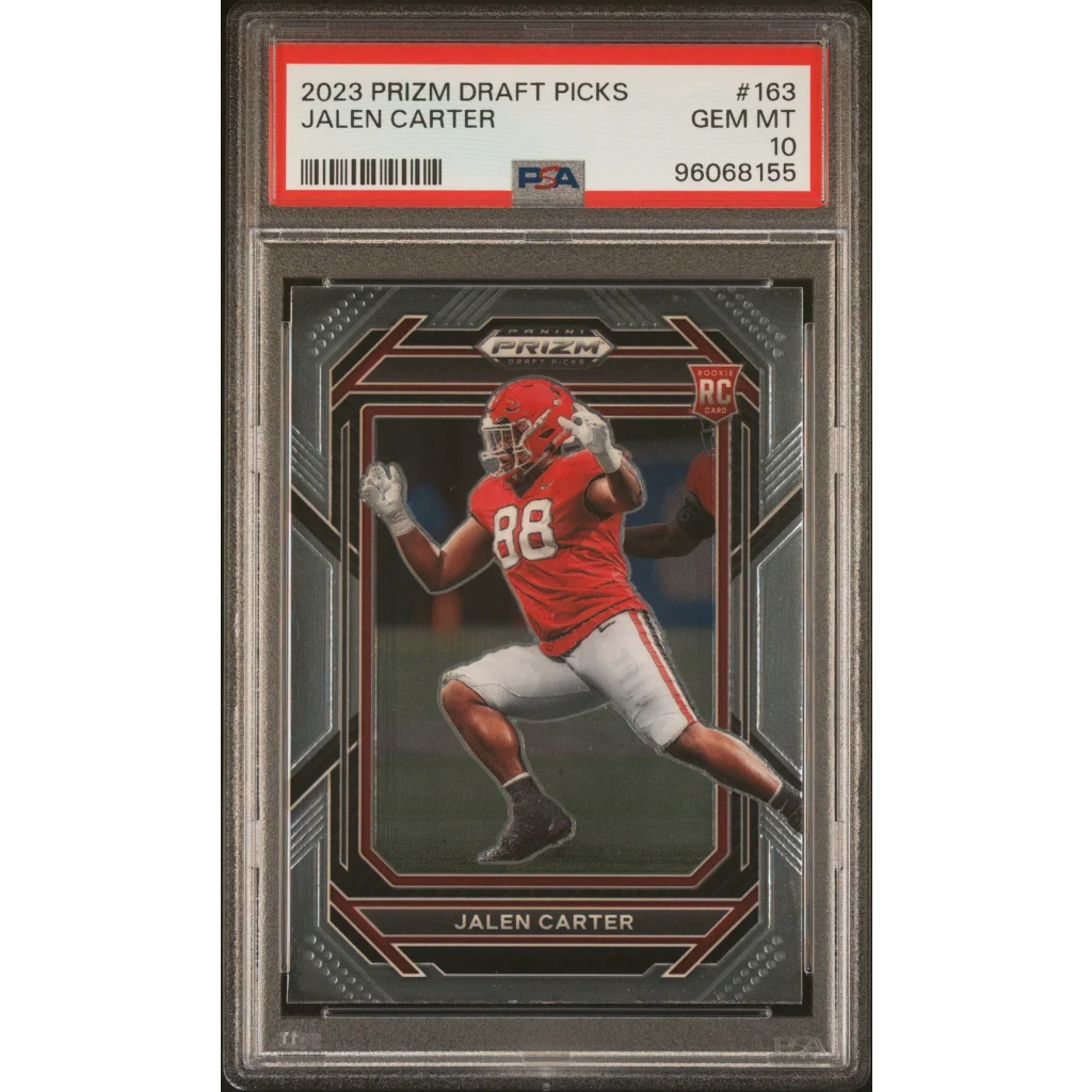 PSA Graded Jalen Carter Football Trading Card ready to boost your collection
