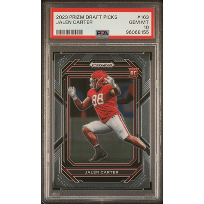 PSA Graded Jalen Carter Football Trading Card ready to boost your collection
