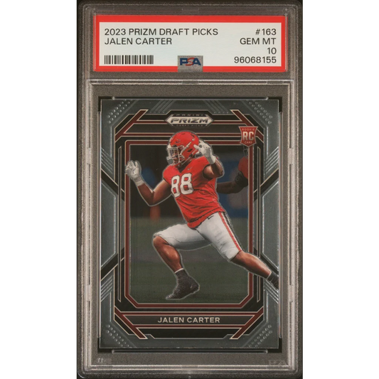 PSA Graded Jalen Carter Football Trading Card ready to boost your collection