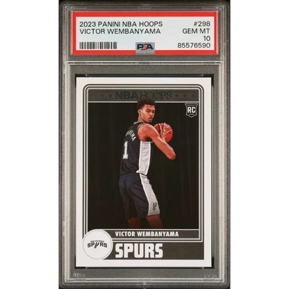 Graded 2023 Panini Hoops Victor Wembanyama #298 Rookie RC Basketball Card PSA 10 Gem Mint | Hall of Fame Sports Memorabilia | vintageantiquesgifts.com