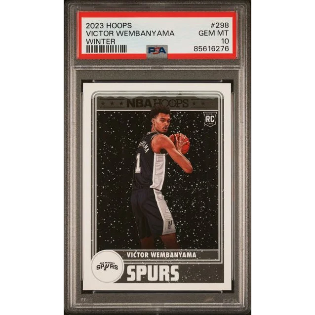 Graded 2023 Panini Hoops Victor Wembanyama Winter Rookie Basketball Card PSA 10