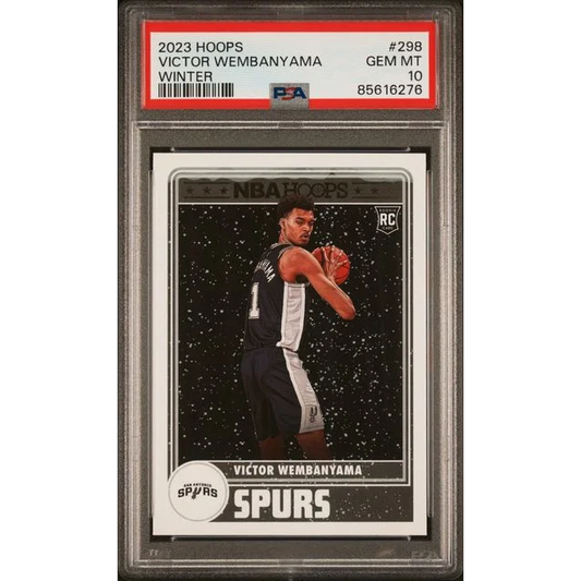 Graded 2023 Panini Hoops Victor Wembanyama #298 Winter Rookie RC Basketball Card PSA 10 Gem Mint