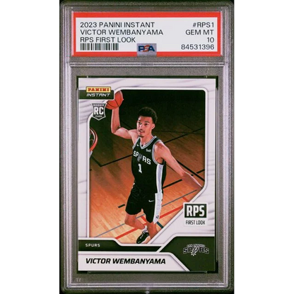 Graded 2023 Panini Instant RPS First Look Victor Wembanyama #RPS1 Rookie RC Basketball Card PSA 10 Gem Mint | Hall of Fame Sports Memorabilia | vintageantiquesgifts.com