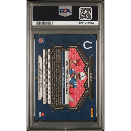 Graded Anthony Richardson football card by PSA GEM MT 10 for professional sports fans