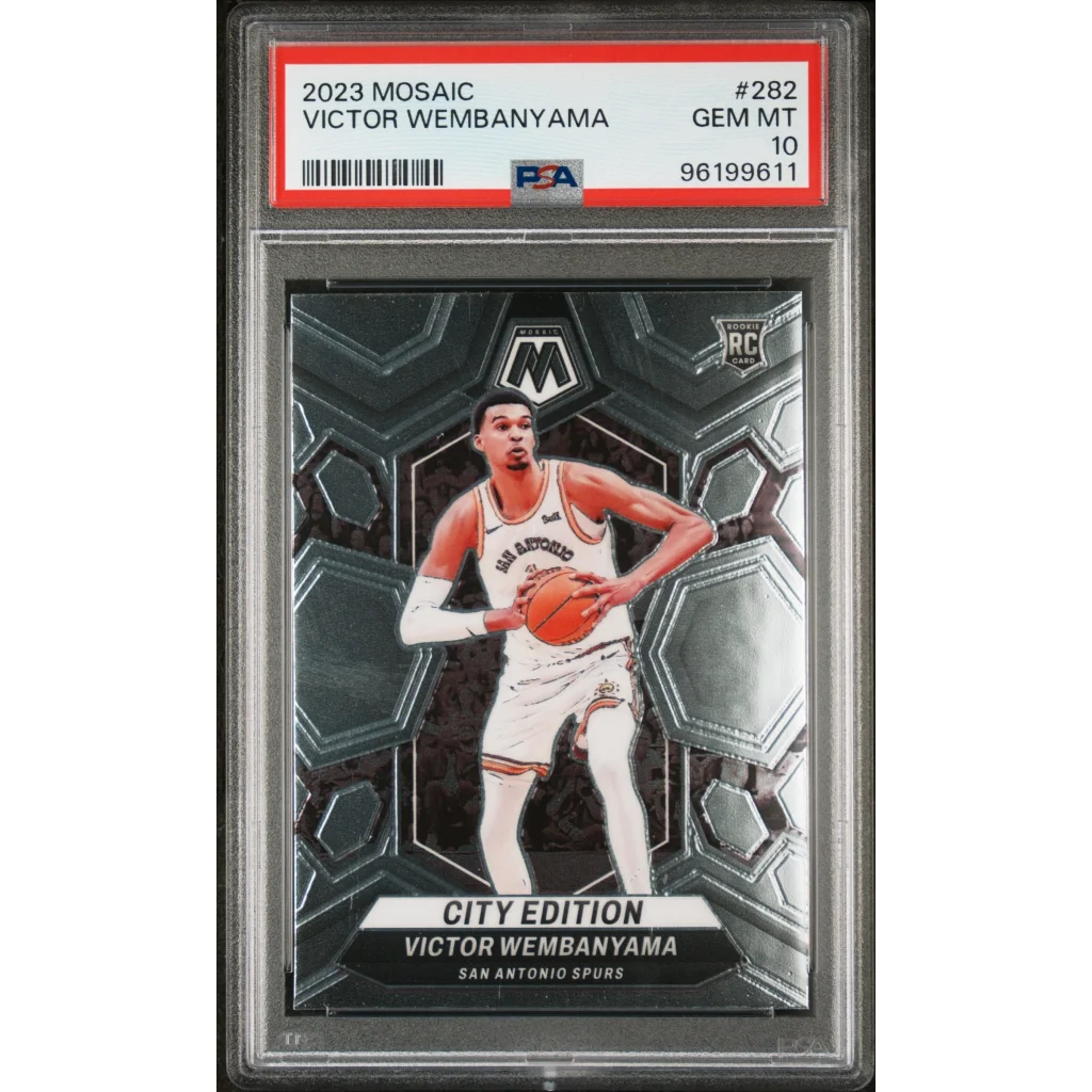 Graded 2023 Panini Mosaic Victor Wembanyama #282 RC PSA 10 Gem Mint Card