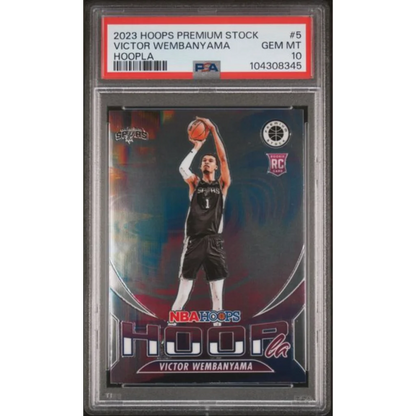 Graded PSA 10 2023 Panini Hoops Premium Stock #5 Victor Wembanyama rookie card