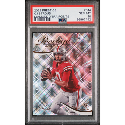 Graded 2023 Panini Prestige CJ Stroud #314 Diamond Xtra Points Rookie RC PSA 10