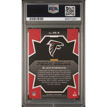 Graded 2023 Panini Prizm Bijan Robinson #PB8 Rookie RC PSA 10