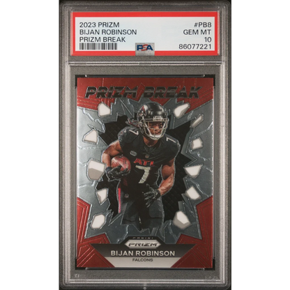 Graded PSA 10 2023 Panini Prizm Bijan Robinson Rookie Falcons Card