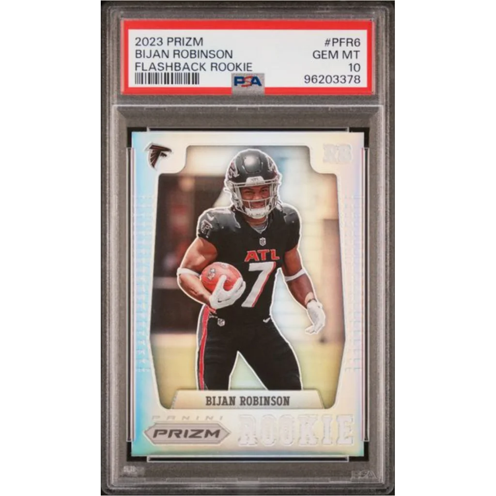 Graded 2023 Panini Prizm Bijan Robinson Flashback Rookie PSA 10 Gem Mint