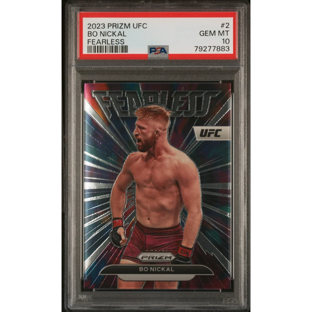 Graded PSA 10 Gem Mint 2023 Panini Prizm Bo Nickal Fearless UFC Rookie Card