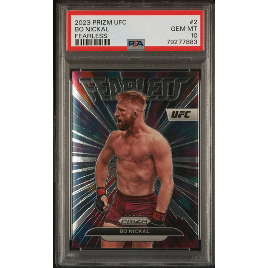 Graded PSA 10 Gem Mint 2023 Panini Prizm Bo Nickal Fearless UFC Rookie Card