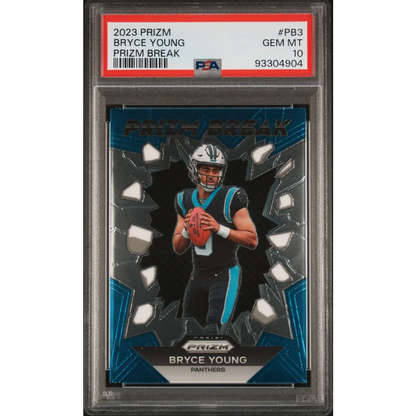 PSA-graded 2023 Bryce Young Prizm football card Gem Mint 10 by Professional Sports Authenticator