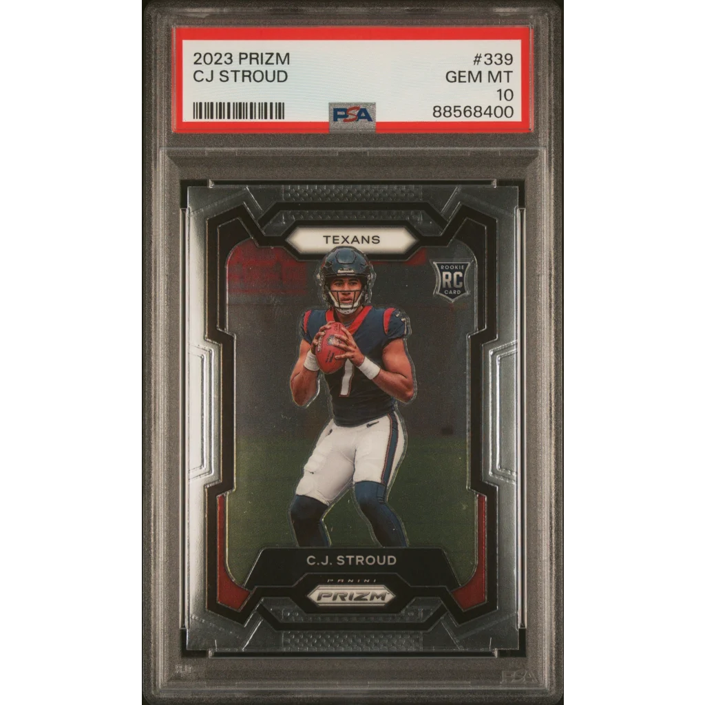 Graded 2023 Panini Prizm CJ Stroud #339 Rookie RC Football Card PSA 10 Gem Mint | Hall of Fame Sports Memorabilia | vintageantiquesgifts.com