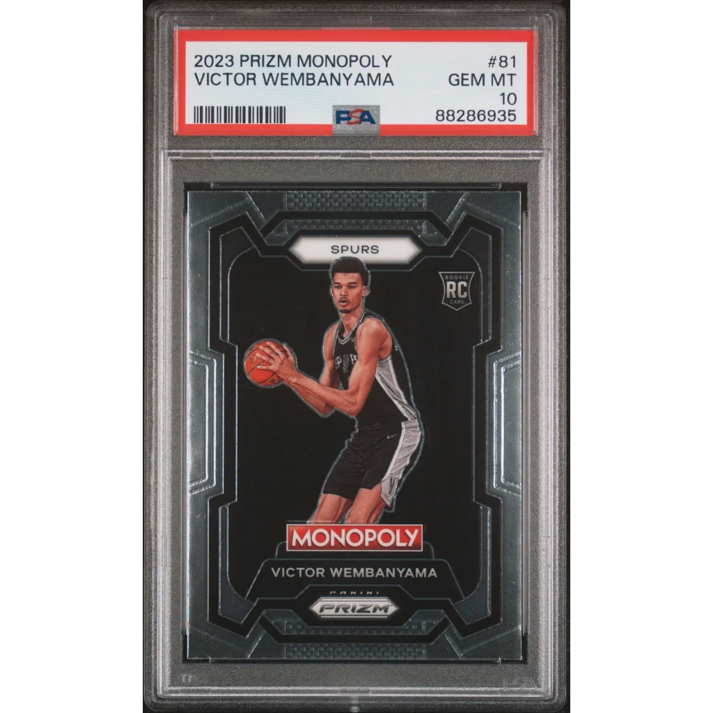 Victor Wembanyama Panini Prizm Rookie Card Gem Mint 2023 Graded 2023 Prizm