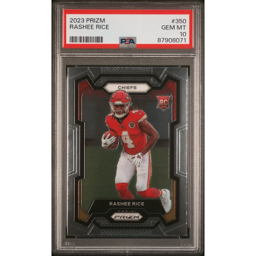 Graded PSA 10 Gem Mint 2023 Panini Prizm Rashee Rice #350 Rookie Card