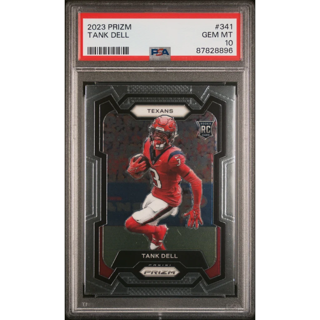 Graded 2023 Panini Prizm Tank Dell #341 Rookie RC Football Card PSA 10 Gem Mint | Hall of Fame Sports Memorabilia | vintageantiquesgifts.com