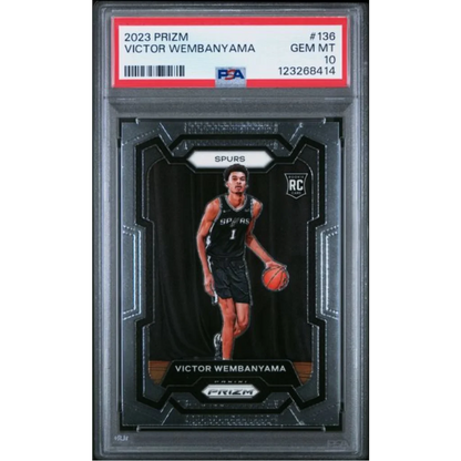 Graded 2023 Panini Prizm Victor Wembanyama #136 Rookie RC Basketball Card PSA 10 Gem Mint | Hall of Fame Sports Memorabilia | vintageantiquesgifts.com