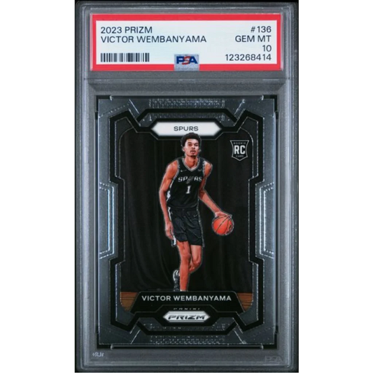 Graded 2023 Panini Prizm Victor Wembanyama #136 Rookie RC Basketball Card PSA 10 Gem Mint | Hall of Fame Sports Memorabilia | vintageantiquesgifts.com