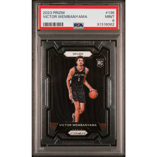 Graded 2023 Panini Prizm Victor Wembanyama #136 Rookie RC PSA 9 Card