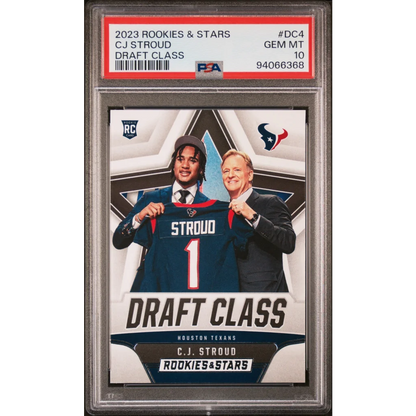 Graded 2023 Panini Rookies & Stars CJ Stroud #DC4 Draft Class Rookie RC Football Card PSA 10 Gem Mint | Hall of Fame Sports Memorabilia | vintageantiquesgifts.com